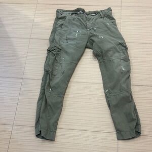 Women’s NSF Paint Spatter Green Lightweight Cargo Pants. Sz 27